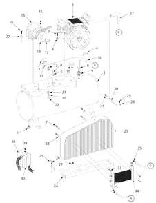 Air-Compressor Parts Diagram and Parts List for 5F567FP  Campbell Hausfeld Compressor